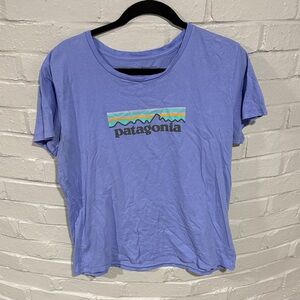 Patagonia Lavender Tee with Vibrant Logo